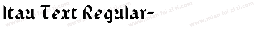 Itau Text Regular字体转换